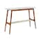 Walker Edison; Walker Edison Faux White Marble/Acorn Tapered Leg Entry Table; Category:Accent & End Tables; Image:2